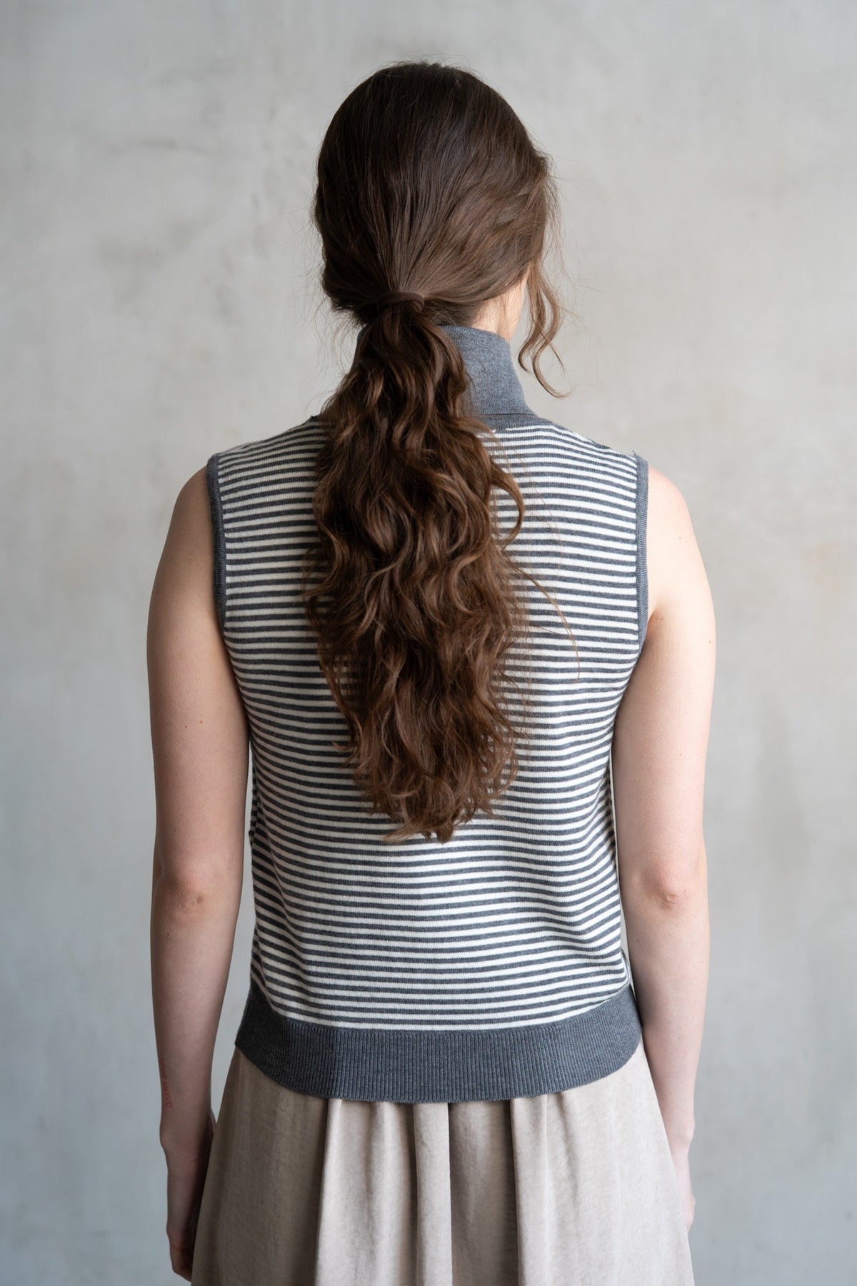 Striped Turtleneck Sweater Vest