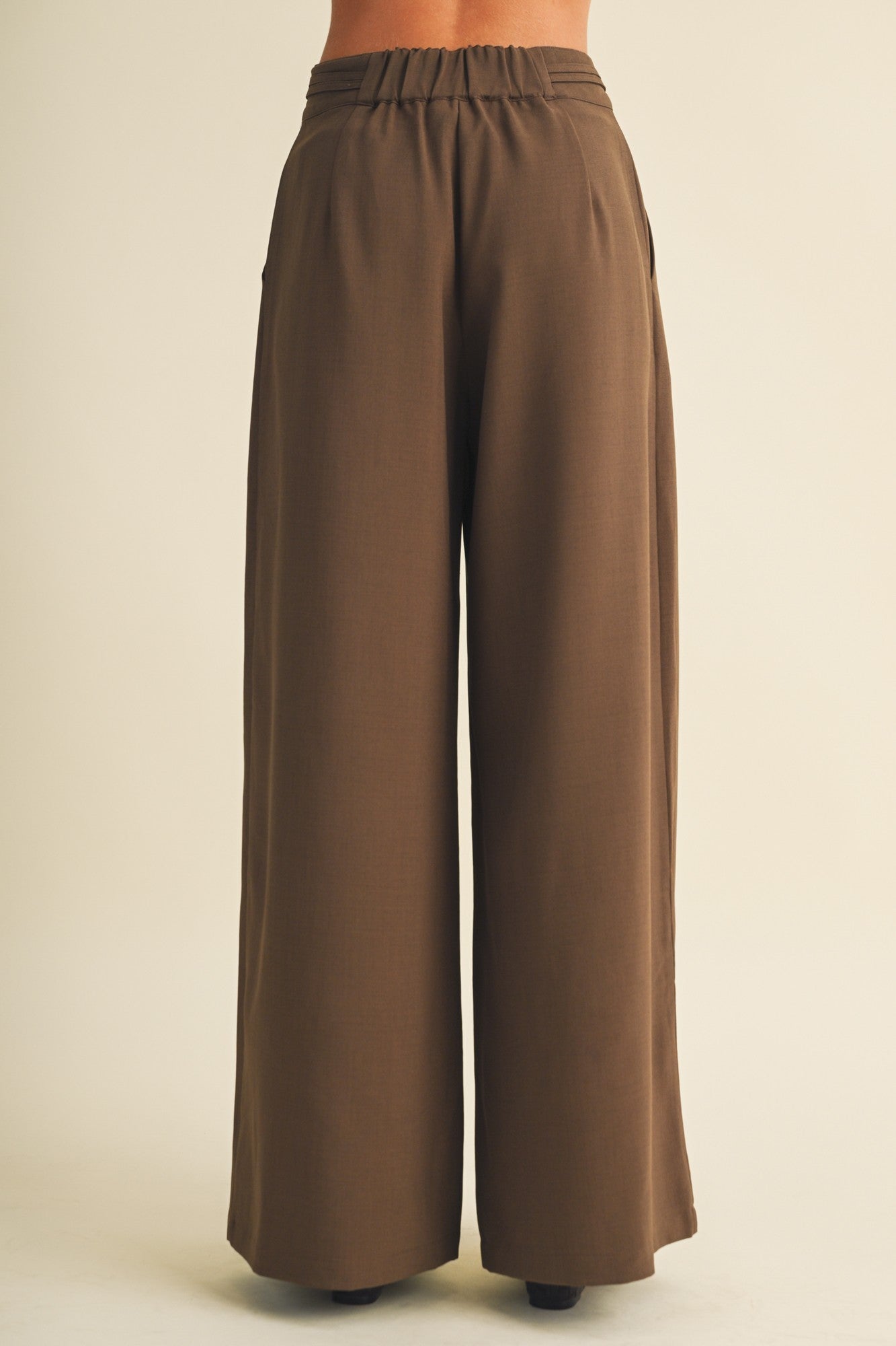 Asymmetric Tie-waist Wide-leg Trousers