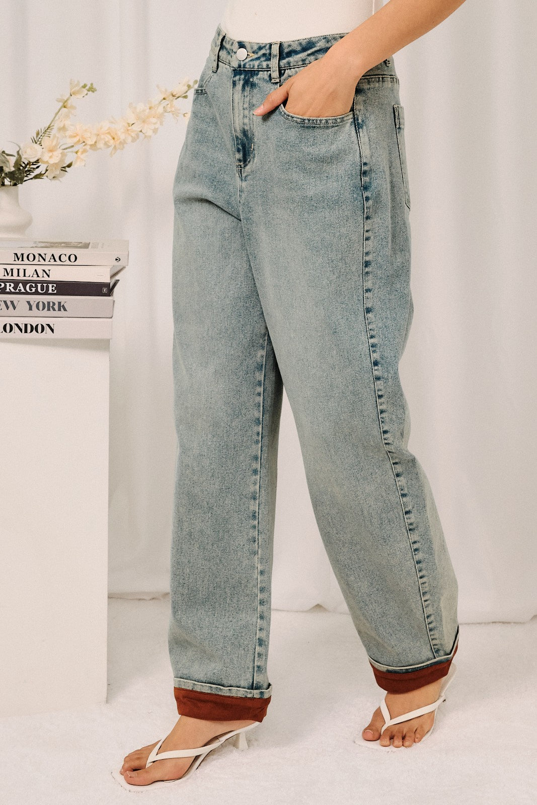 Cuff Baggy Jeans