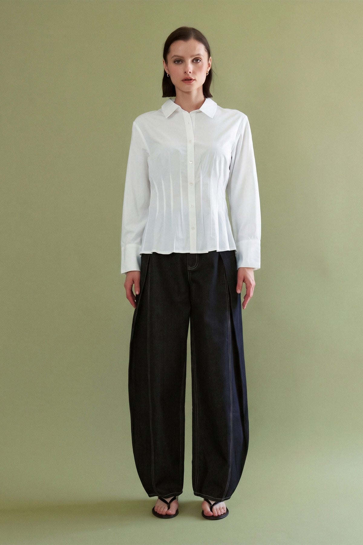 Cinched Waist Button