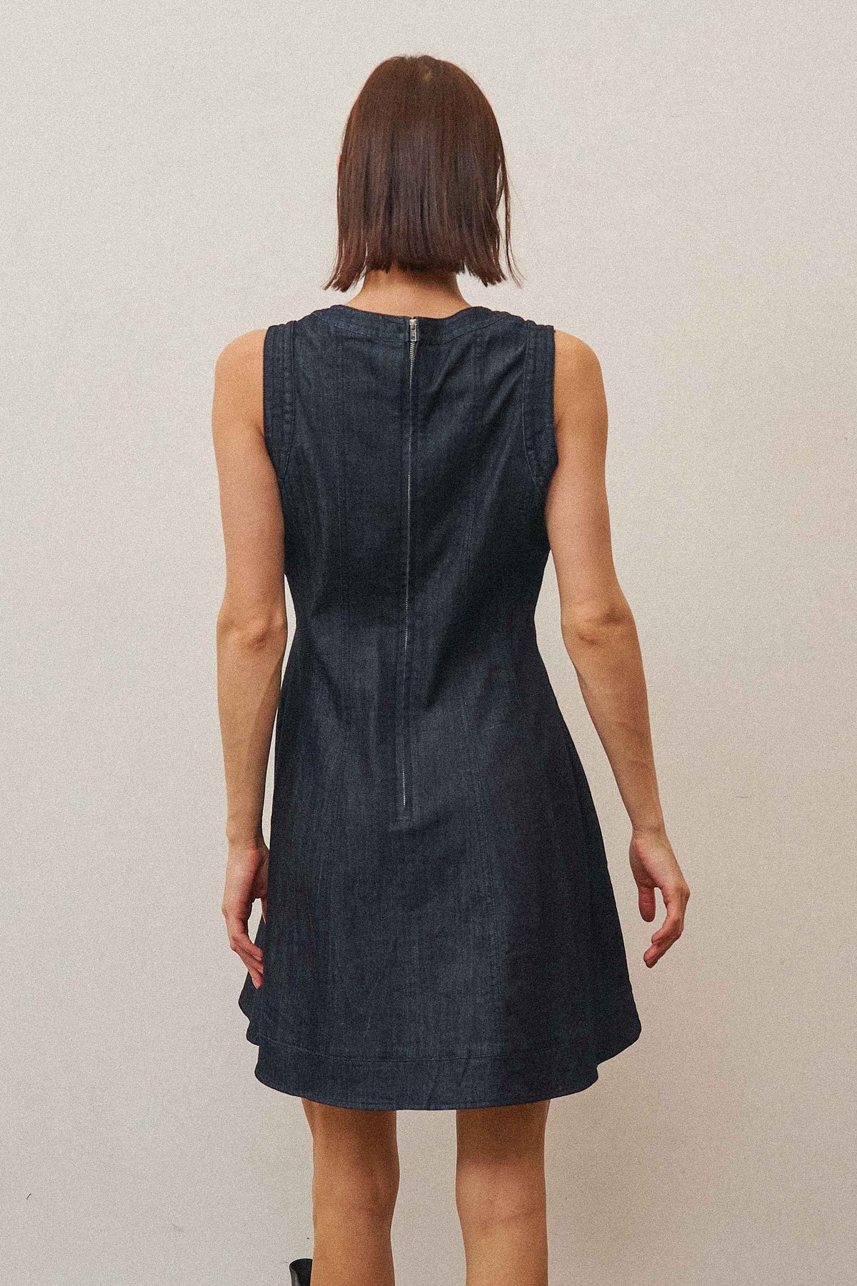 Sleeveless Denim Mini Dress