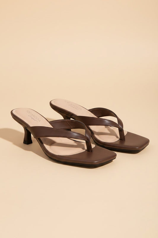 , Kitten Heel Thong Mule